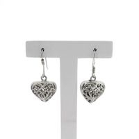 Silver earrings with heart