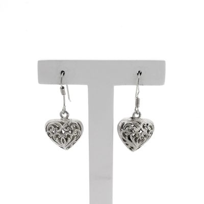 Image 1 of Silver earrings with heart