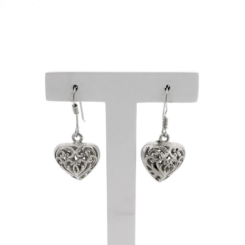 Image 1 of Silver earrings with heart