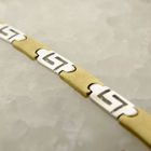 Image 8 of Two-tone gold necklace with a meandering pattern