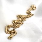 Image 5 of Gold anchor link chain with bars