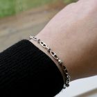 Image 9 of White gold fantasy link bracelet with diamonds; 0.24 ct.