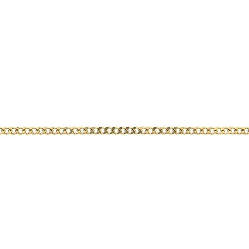 Image 6 of Gold flat gourmet link chain | 50 cm