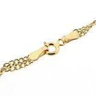 Afbeelding 3 van Bicolor gouden gedraaide armband | 19,5 cm