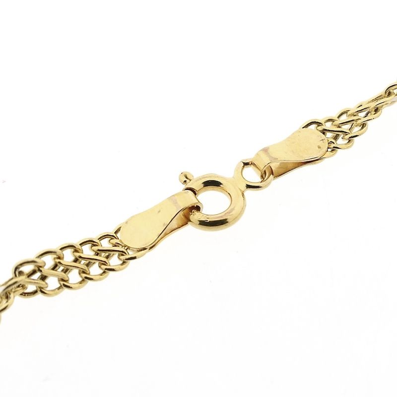 Afbeelding 3 van Bicolor gouden gedraaide armband | 19,5 cm