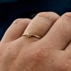 Image 4 of Gold Ring with Diamond 0.005 ct; 14 Karat; Size 16.75