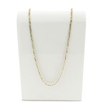 Two-tone gold infinity link chain