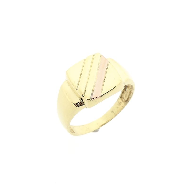 Image 1 of Two-tone gold signet ring