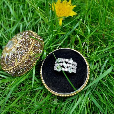 Silver cluster ring with zirconia Image 2 of Silver cluster ring with zirconia