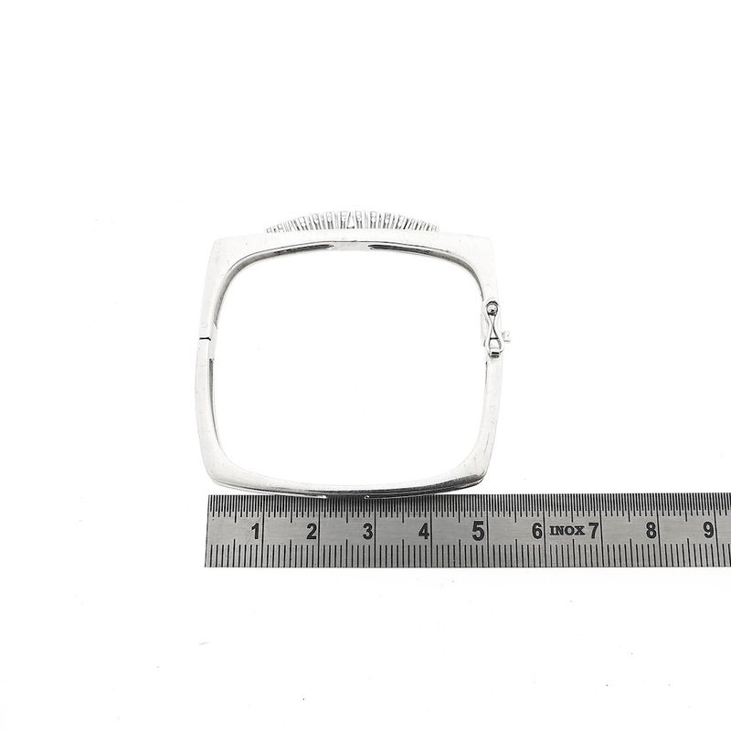 Image 10 of White gold bracelet with diamond; Size XS