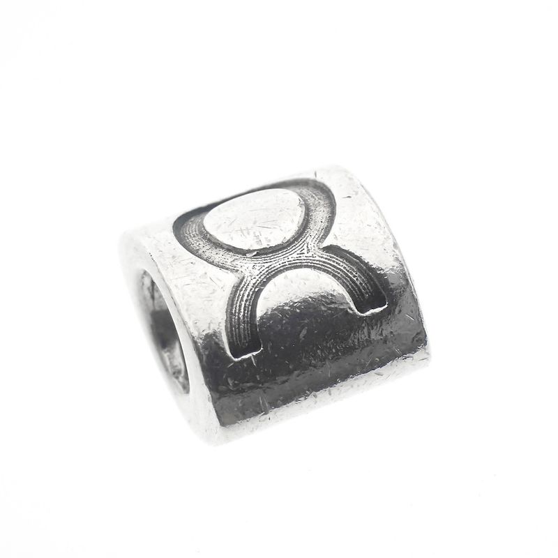 Image 1 of Pandora charm; Silver; Zodiac sign Taurus