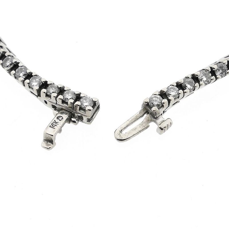Image 4 of White Gold Tennis Bracelet with Diamonds; 3.64 ct.
