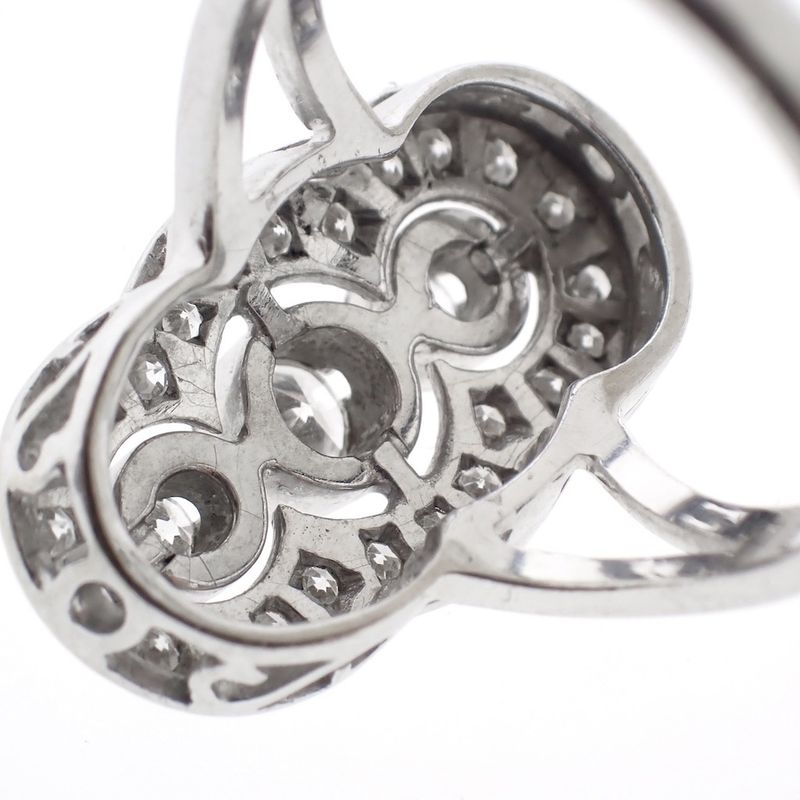 Image 8 of 18K white gold art deco engagement ring | 0.62 ct. diamonds