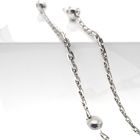 Image 2 of Long silver anchor link necklace with beads