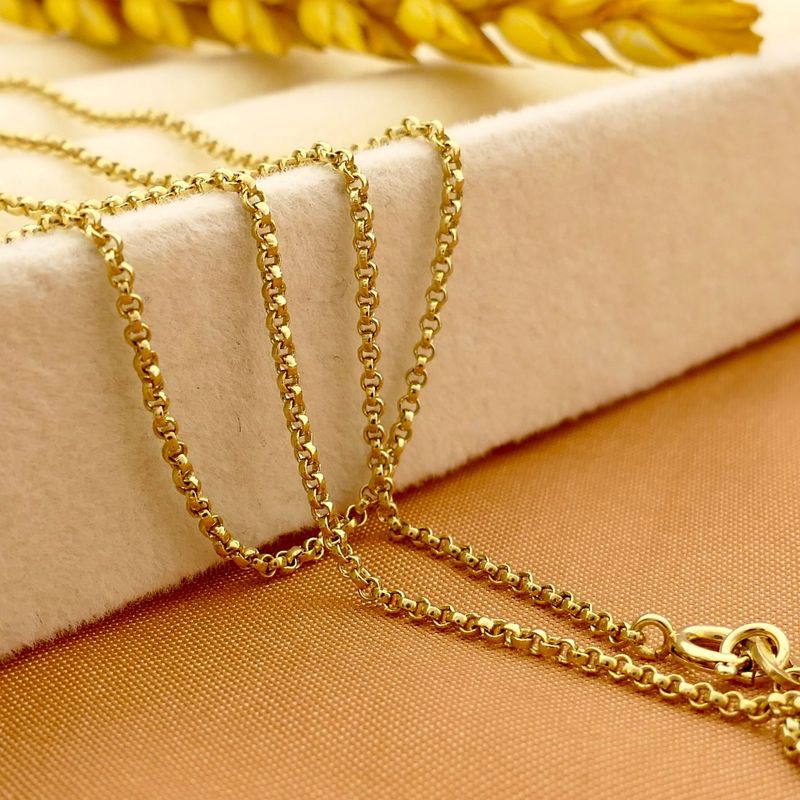 Image 2 of Golden Jasseron Link Necklace