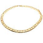 Image 1 of Gold flat infinity link bracelet | 21 cm