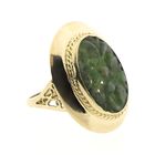 Image 3 of Gold ring with nephrite jade
