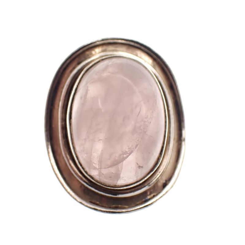 Image 2 of Silver ring with rose quartz