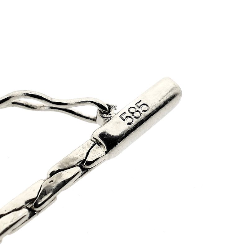Afbeelding 10 van Witgouden ketting met vaste hanger; Saffier
