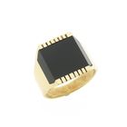 Image 1 of Gold men's signet ring with onyx