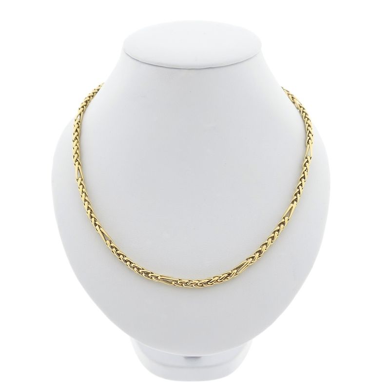 Image 1 of Gold foxtail link necklace | 43 cm