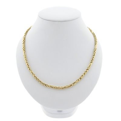 Gold foxtail link necklace | 43 cm Image 1 of Gold foxtail link necklace | 43 cm
