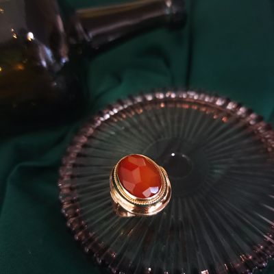 Image 2 of Gold ring with carnelian | Vintage