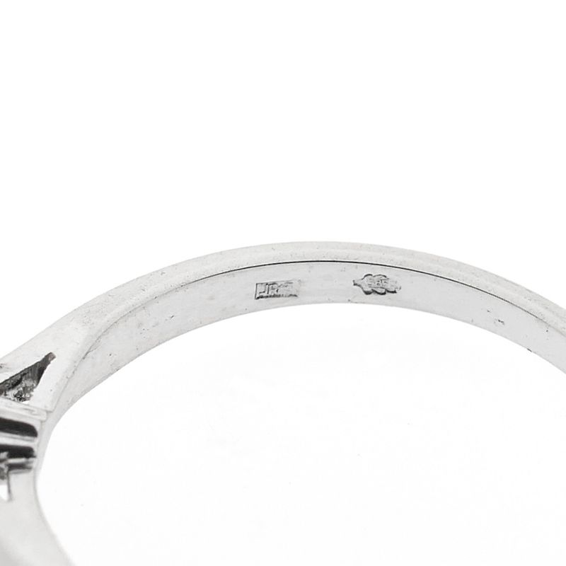 Image 10 of White gold solitaire ring with diamond | 0.10 ct.