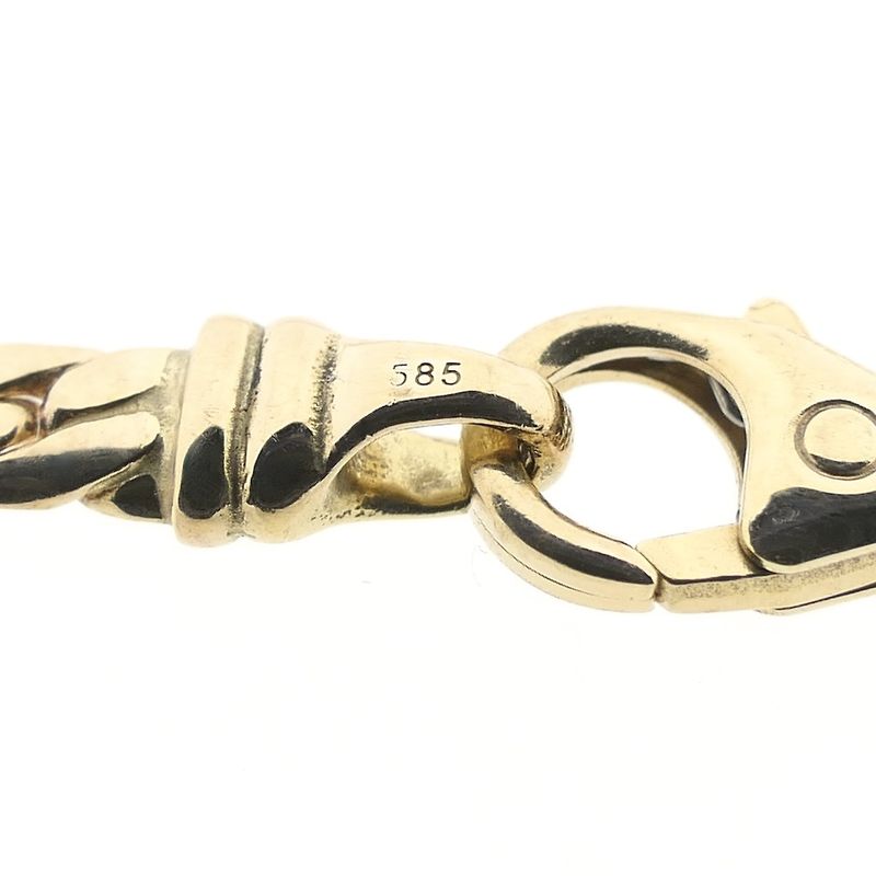 Image 4 of Gold flat gourmet link chain