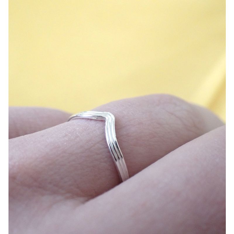 Image 8 of Silver women's ring | V-shape