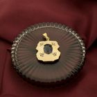 Image 7 of Gold pendant with clear zirconia