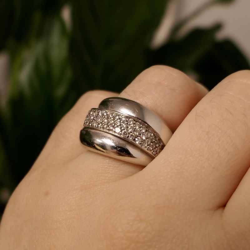 Image 10 of White gold ring with diamonds; 0.67 ct.