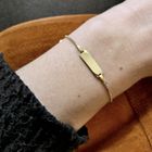 Image 6 of Gold Venetian link bracelet with engraving | 16.5 cm