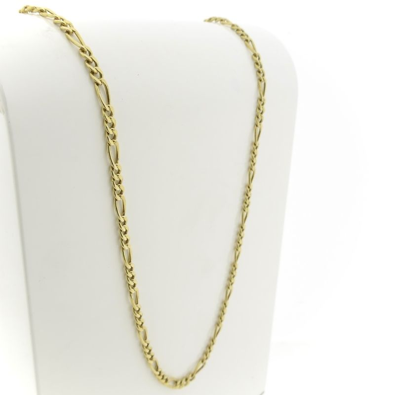 Image 3 of Gold Figaro link chain | 60.5 cm