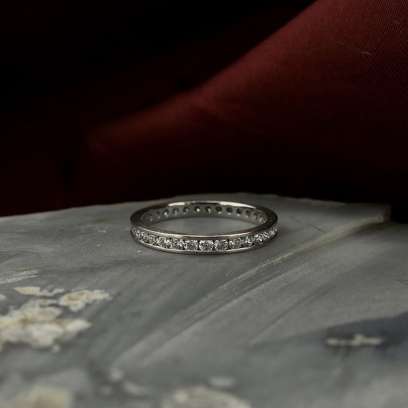 Image 2 of Platinum alliance ring with diamond | 0.93 ct.