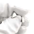 Image 4 of White gold triangle stud earrings