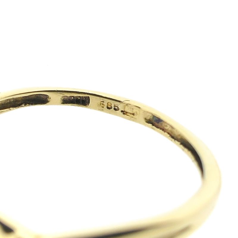 Image 7 of Bicolor gold ring with diamond; 0.005 ct.