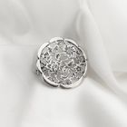 Image 6 of Large silver brooch | Floral design