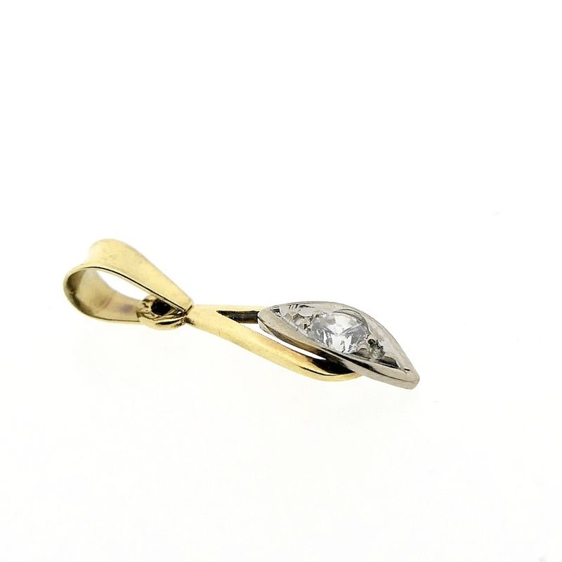 Image 3 of Gold pendant with zirconia | Minimalist