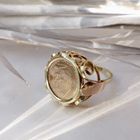 Image 2 of Gold ring with coin | John F. Kennedy