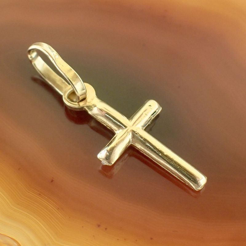 Image 2 of 18 carat gold pendant with a subtle cross