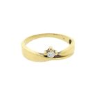 Image 2 of Gold solitaire ring with zirconia