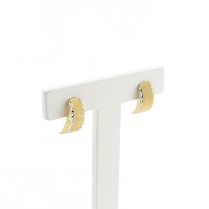 Image 3 of Two-tone gold earrings