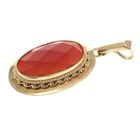 Image 4 of Vintage gold pendant with carnelian
