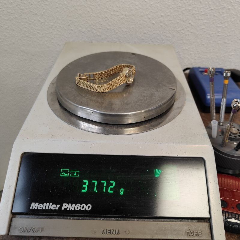 Image 23 of Rolex Precision; 18k gold ladies watch