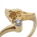 Image 3 of 18-karat gold fantasy ring with 0.01 ct. diamond