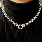 Image 10 of Silver jasseron link necklace