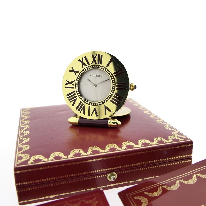 Image 10 of Louis Cartier pendulum clock; Travel clock / Table clock / Desk clock