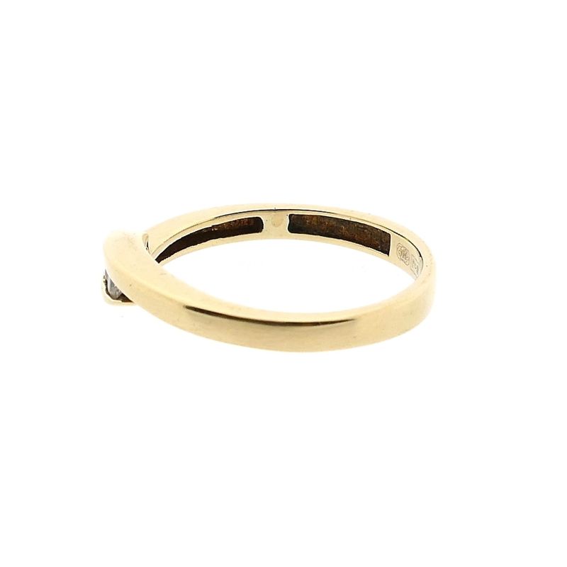 Image 7 of Gold Ring with Zirconia; 14 Karat; Size 17.25