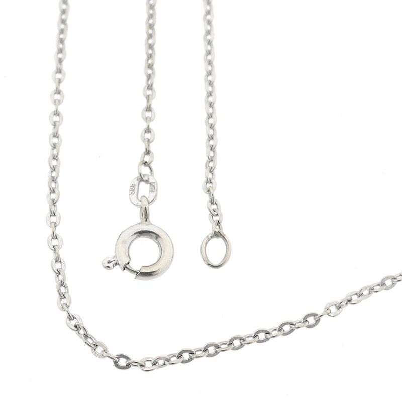 Image 1 of White gold anchor link necklace